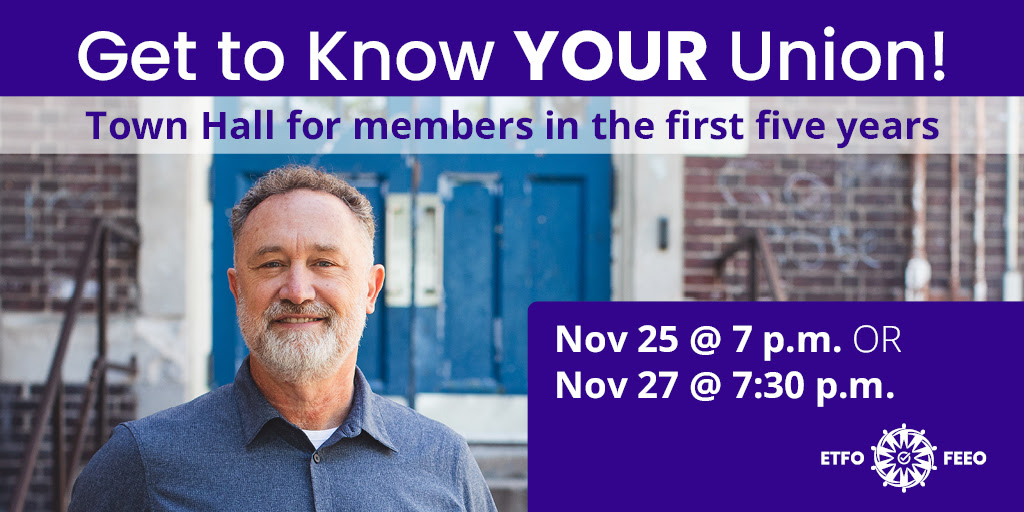 Read more about the article ETFO Town Halls for Members in their First Five Years