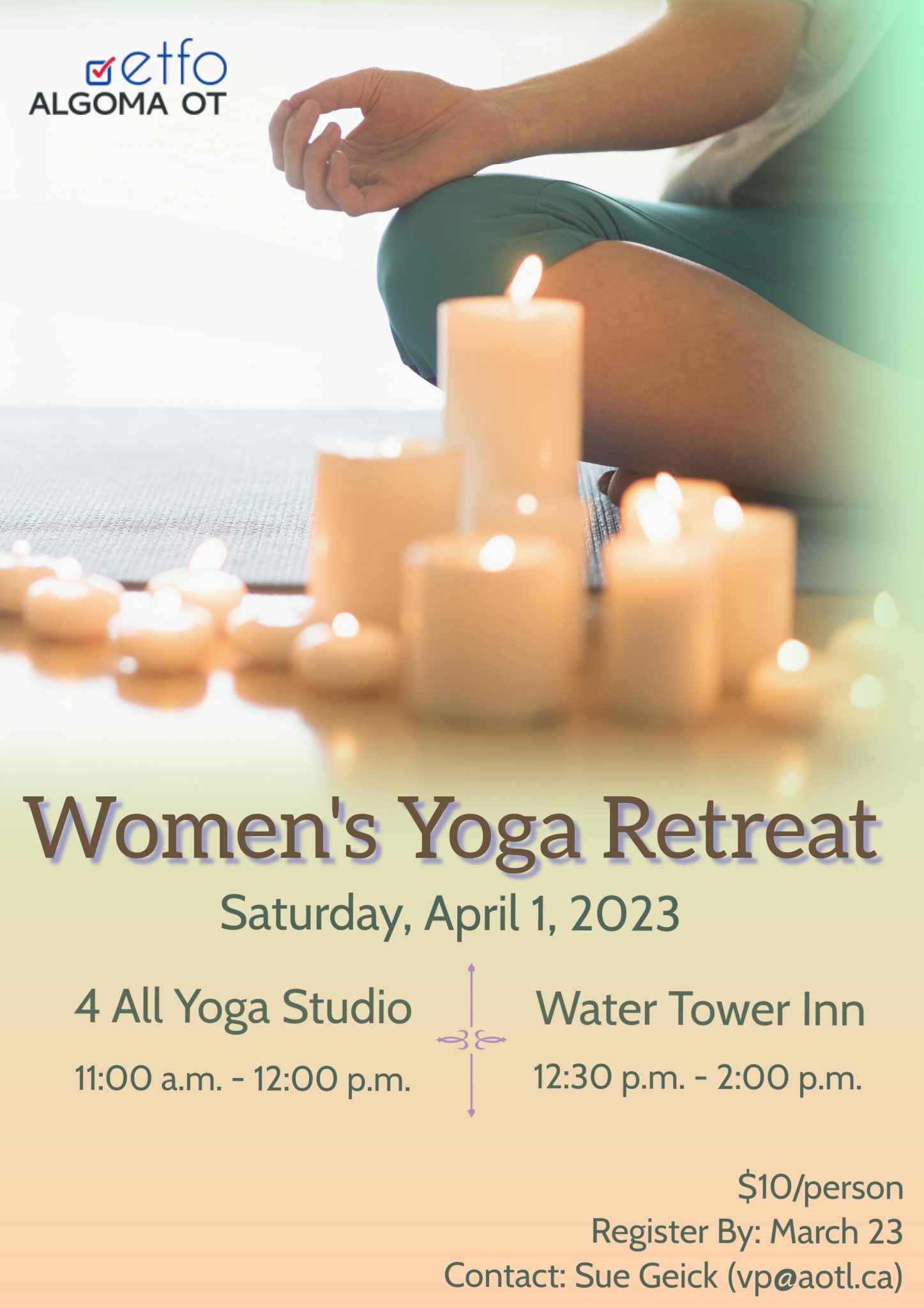 Women’s Yoga Retreat ETFO Algoma Occasional Teacher Local