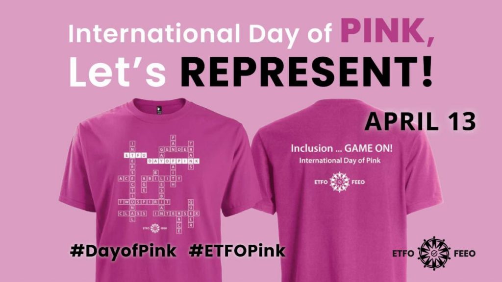 International Day of Pink ETFO Algoma Occasional Teacher Local